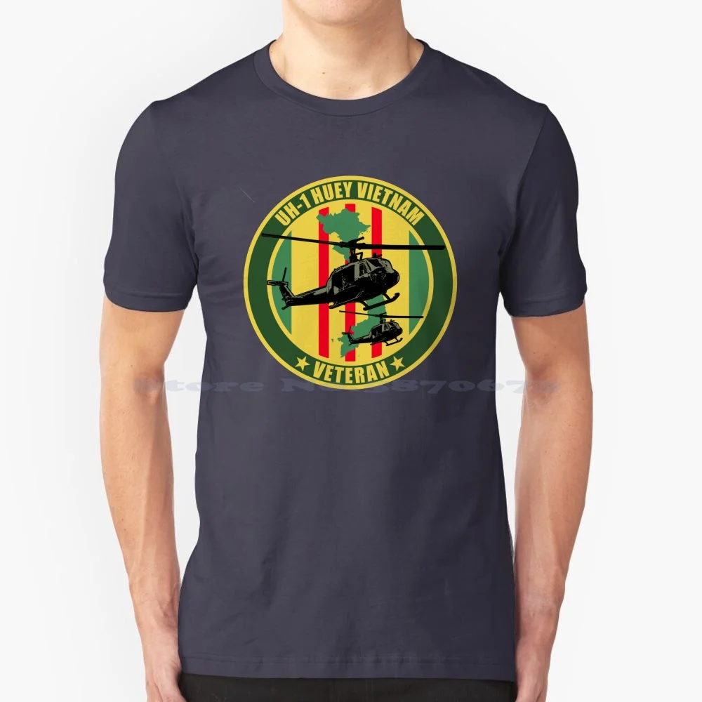 Uh-1 Huey Vietnam Veteran T Shirt 100% Cotton Tee Us Army Us Cavalry Solider Korea Ww2 Iraq Afghanistan Tank Horse Battle