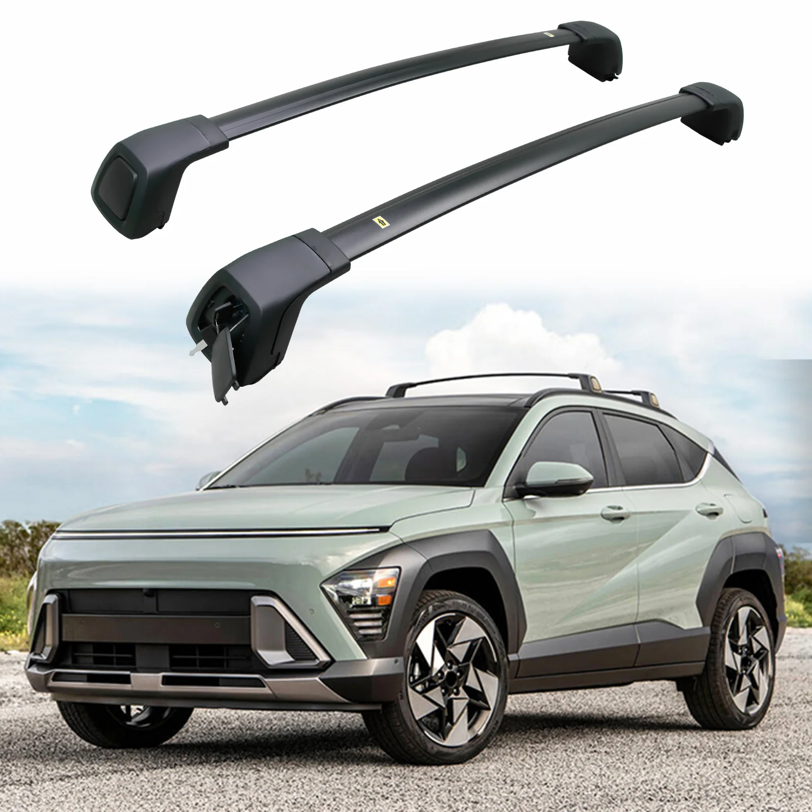 

Lockable Cross Bar Fit for Hyundai Kona 2024 New Generation Anti-Theft Roof Rack