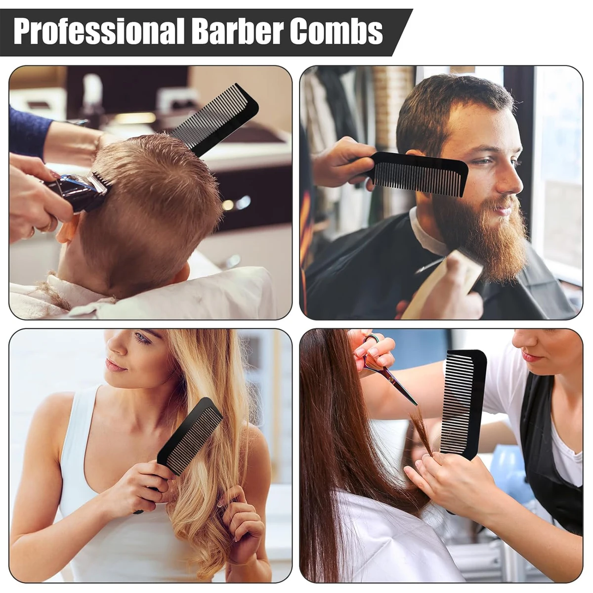 Flat Top Clipper Combs for Barber Hair Cutting Barber Combs for Clipper Cuts And Flattops