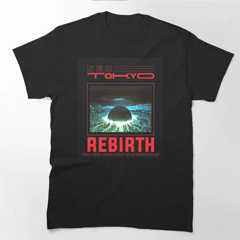 Akira Cyberpunk City Explosion Anime Gift T‑Shirt 0807 Retro Sci‑Fi Manga Graphic Tee Shotaro Kaneda Neo‑Tokyo Unisex Streetwear