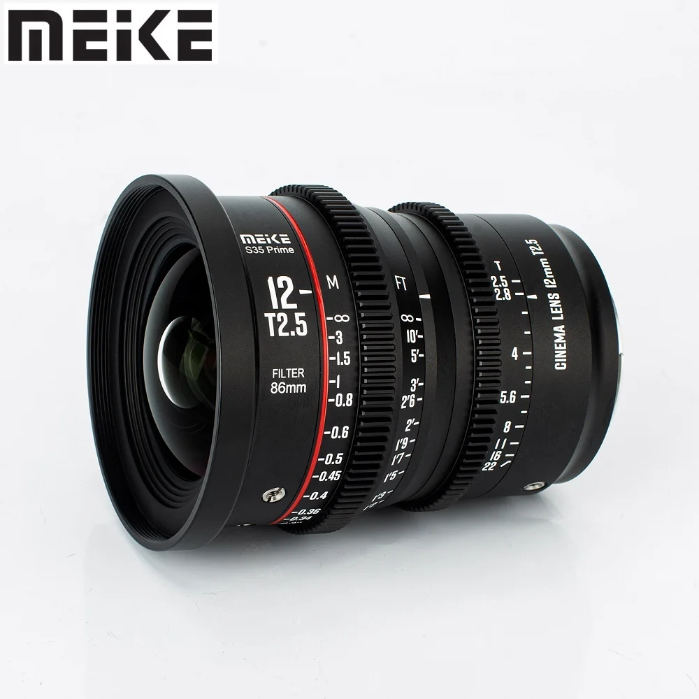 

Meike 12 мм T2.5 Super 35 Prime Cine Lens для Canon EF Mount и Cine Camcorder EOS C100 Mark II C200 C300 Mark II C70 BMPCC 6K