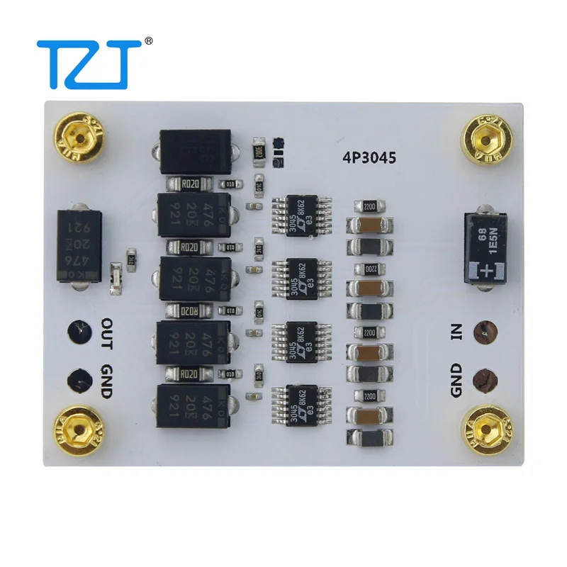TZT 4P3045 1.2V-12V LT3045 Ultra-Low Noise Four-parallel Voltage Regulator Module (Aluminum Substrate)