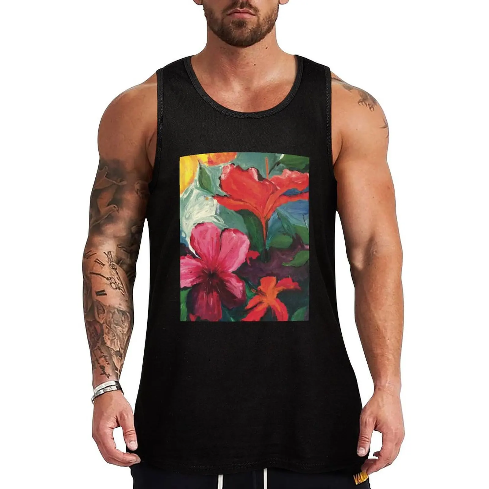 Hibiscus depths Tank Top Everyday Wear Tank Top Comfortable Lightweight Shirt