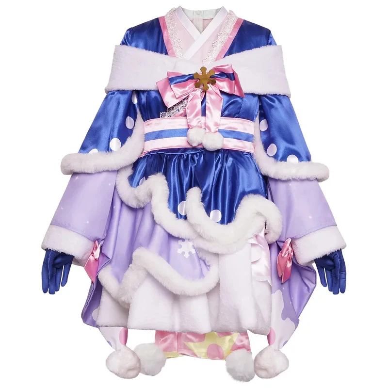 

v;7,e\6'Winter Snow Fairy Anime Cosplay Dress, Cute Blue & White Vocaloid Style Costume for Christmas & Conventions Hallh;3,p\5/