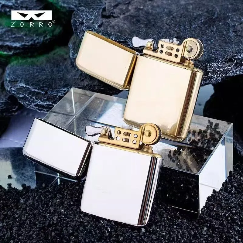 ZORRO's New Z790 Original Copper Kerosen e Lighter, Peony Double-sided Engraved Kerosen e Lighter, ZORRO Third Generation