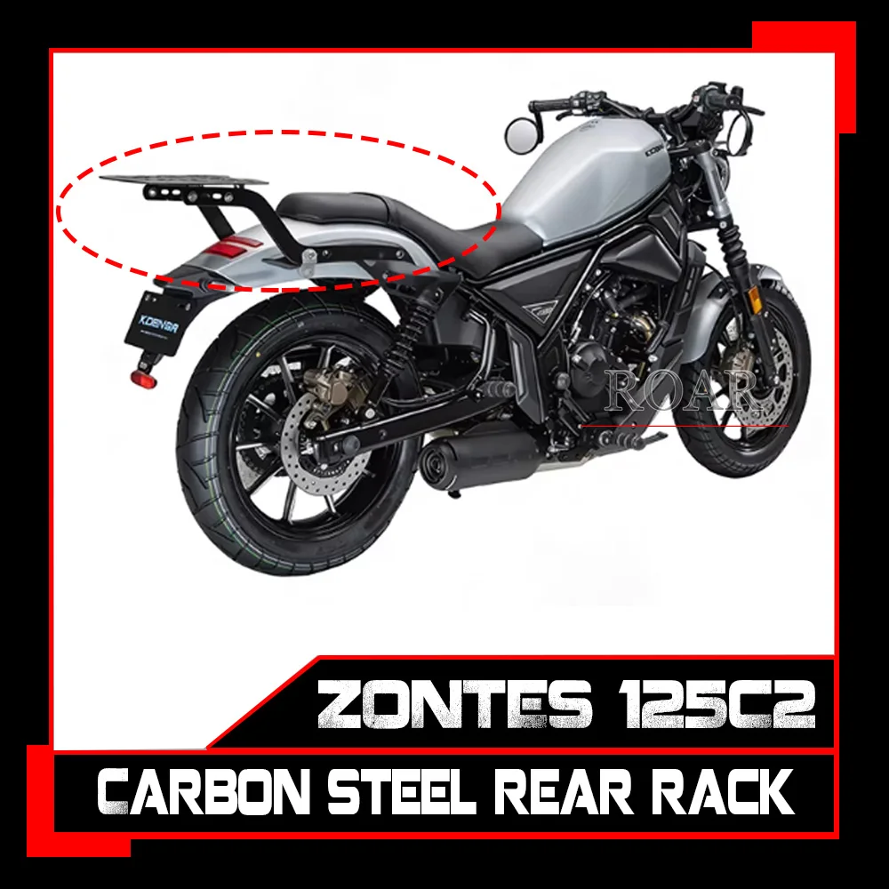 

Motorcycle Modification Tail Rack Rear Shelf Carbon Steel Rear Rack Accessories For ZONTES 125C2 C2 125 125-C2