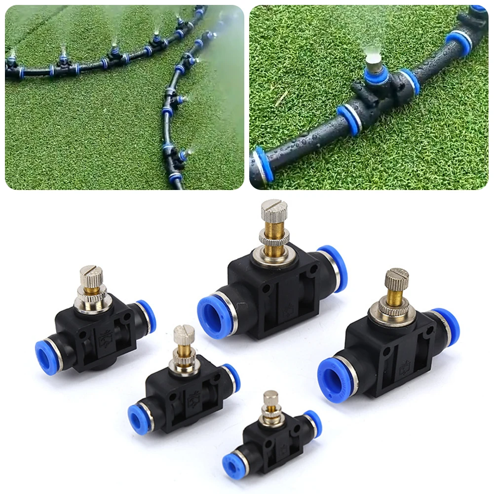 

Пневматический регулятор воздушного потока, шланг с внешним диаметром 4-12 мм, трубка для регулировки расхода газа, клапаны, регулятор скорости воздуха, фитинг регулятора скорости воздуха