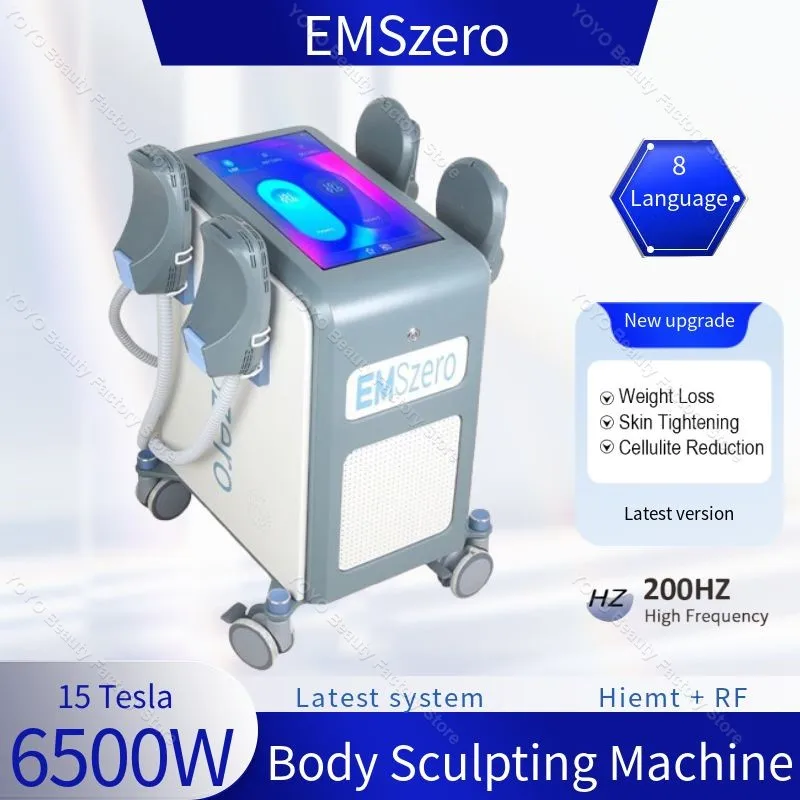 

Professional EMSzero Hiemt RF Neo EMS Body Sculpting Machine Fat Burning EMS Slimming Muscle Stimulator 15 Tesla 6500W