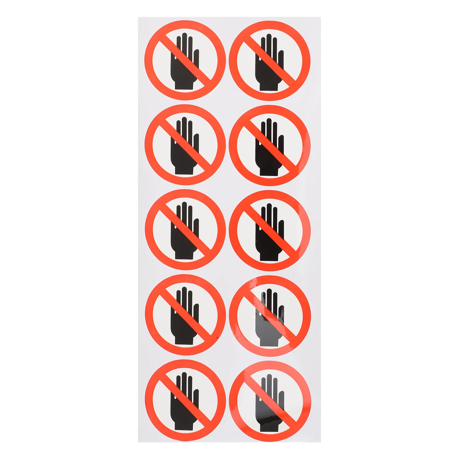 

No Touch Warning Stickers Safety Signs Waterproof Decals PVC Labels Adhesive Machine Caution Device Alerts Wall Stickers Folder
