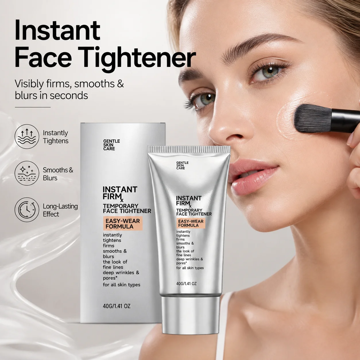 Instant Face Tightener Cream For Firming Smoothing Skin Fade Facial Fine Lines Deep Wrinkles Refine Pores Boost Skin Elasticity