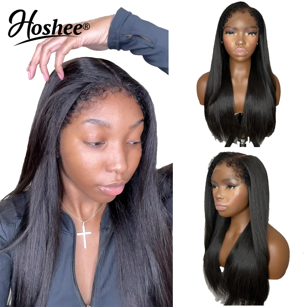 

Wear And Go Wig Glueless 360 Full Lace Wig With 3C Edges Bone Straight Transparent Lace Brazilian Human Hair Wig For Women 250%