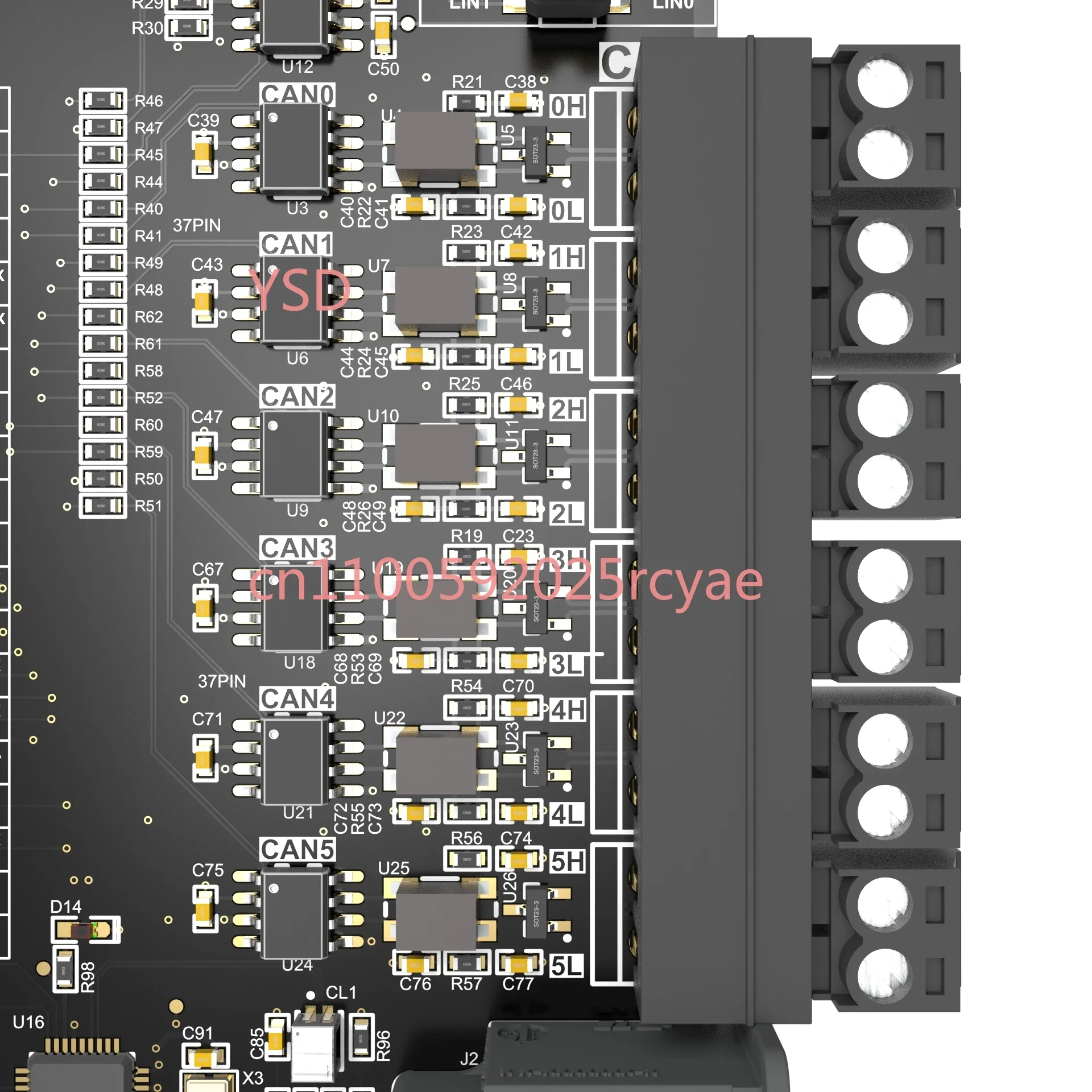 S32K344 development board and evaluation board with CAN, LIN and automotive Ethernet 100BASE-T1 functions.