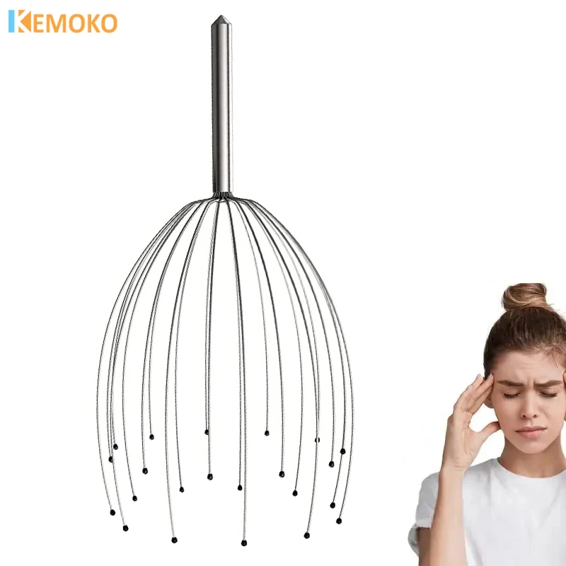 

Head Massager Head Scratching Octopus Scalp 24 Fingers Non Soul Extractor Divine Head Relaxing For Extracting Hair Healthy Care