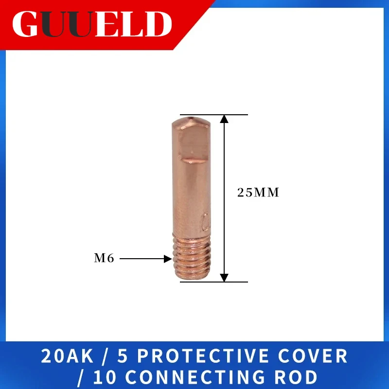 35Pcs 15AK Welding Torch Consumables 0.6mm 0.8mm 1.0mm 1.2mm MIG Torch Gas Nozzle Tip Holder of 15AK MIG MAG Welding Torch