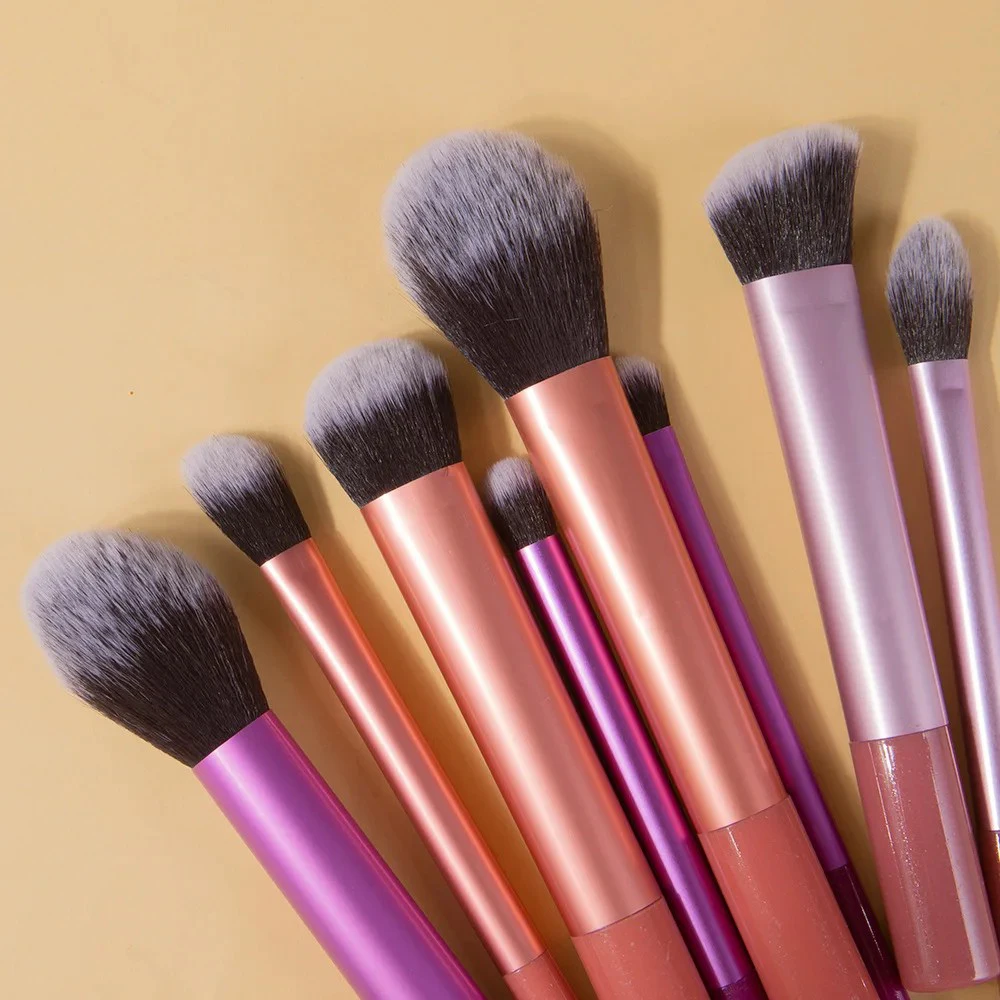 Kit de brochas de maquillaje, 8 Uds., brochas de maquillaje de pelo sintético suave, base, colorete, sombra de ojos, herramientas de maquillaje cosmético