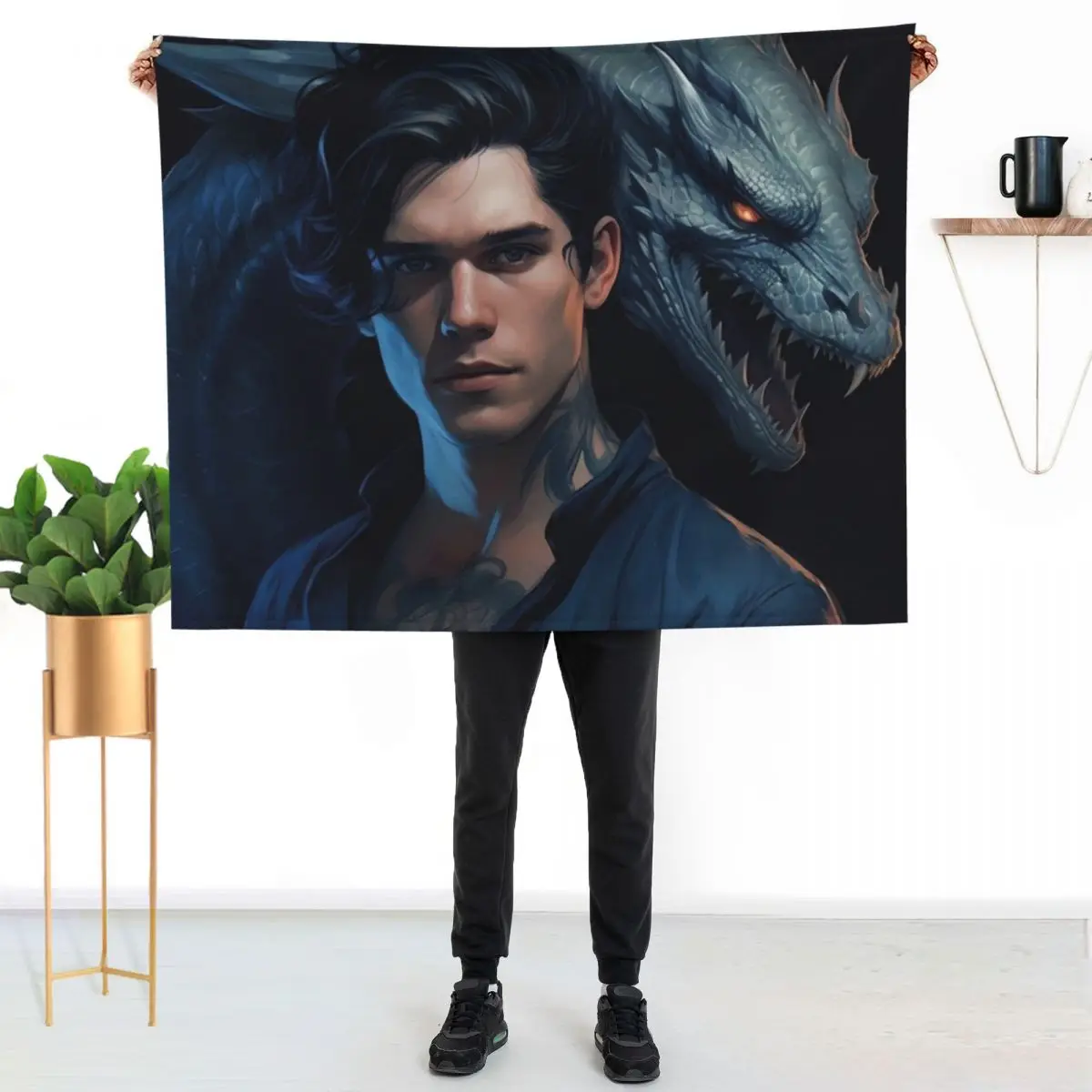 

Fourth Wing Xaden Riorson Throw Blanket Plush Fuzzy Cozy Blanket for Couch Sofa