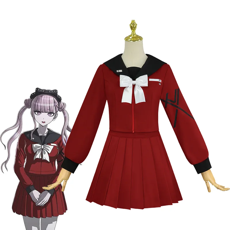 

The Hundred Line Tsukumo Kako Cosplay Costume Adult Women Skirt Shirt Bow Tie Headwear High School Suit Sailor Uniform JK Outfit