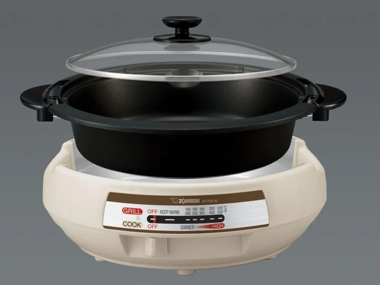 Zojirushi-Skillet elétrico de Gourmet d'Expert, EP-PBC10HC, EP-PBC10