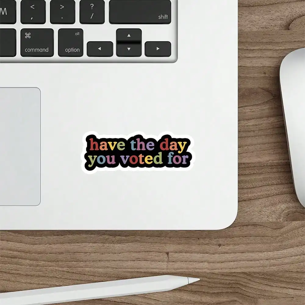 1pc Die-Cut; for Laptop, Water Bottle, Tumbler, Phone Case, Tablet, Notebook, Planner, Journal, Car Window, Desk; for Voters