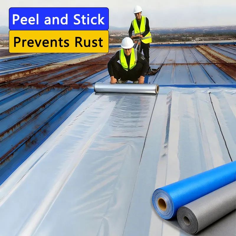 Roof Waterproofing Tape – Peel & Stick, 2 Rolls (50cm x 5m). Large Area Repair for Metal, Color Steel & Container Roofs. Stops Leaks, Provides Insulation.
