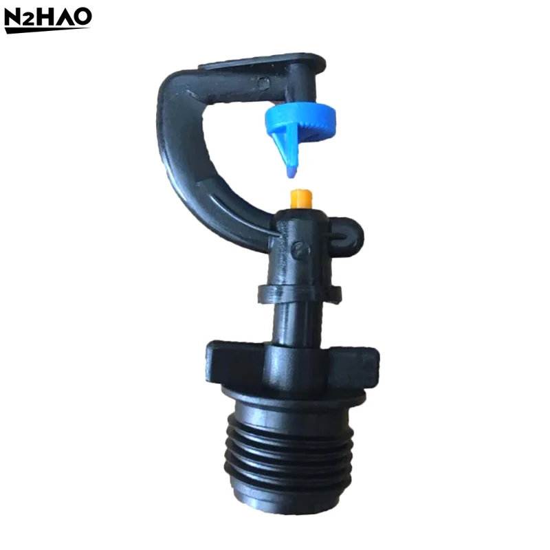 5PCS 180 Degree Rotating Sprinkler G Type Yellow Small Wheel Nozzle Pile Connector For Irrigation Garden Watering