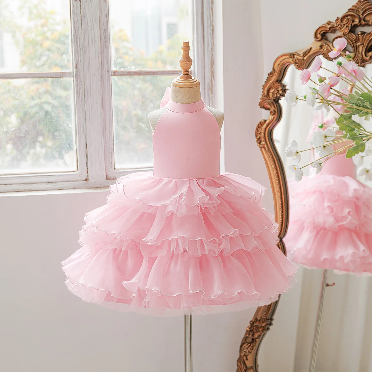 Summer Cake Tulle Bridesmaids Party Girls Dresses Elegant Wedding Birthday Princess Prom Dress Girl Host Graduation Evening Gown
