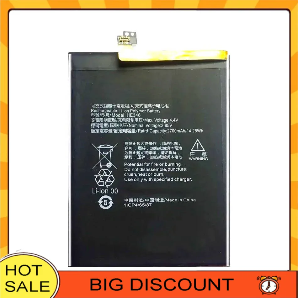 

For Nokia 7 Plus Mobile Phone Battery 2700Mah HE346 Lightweight Good Low-Temperature Performance