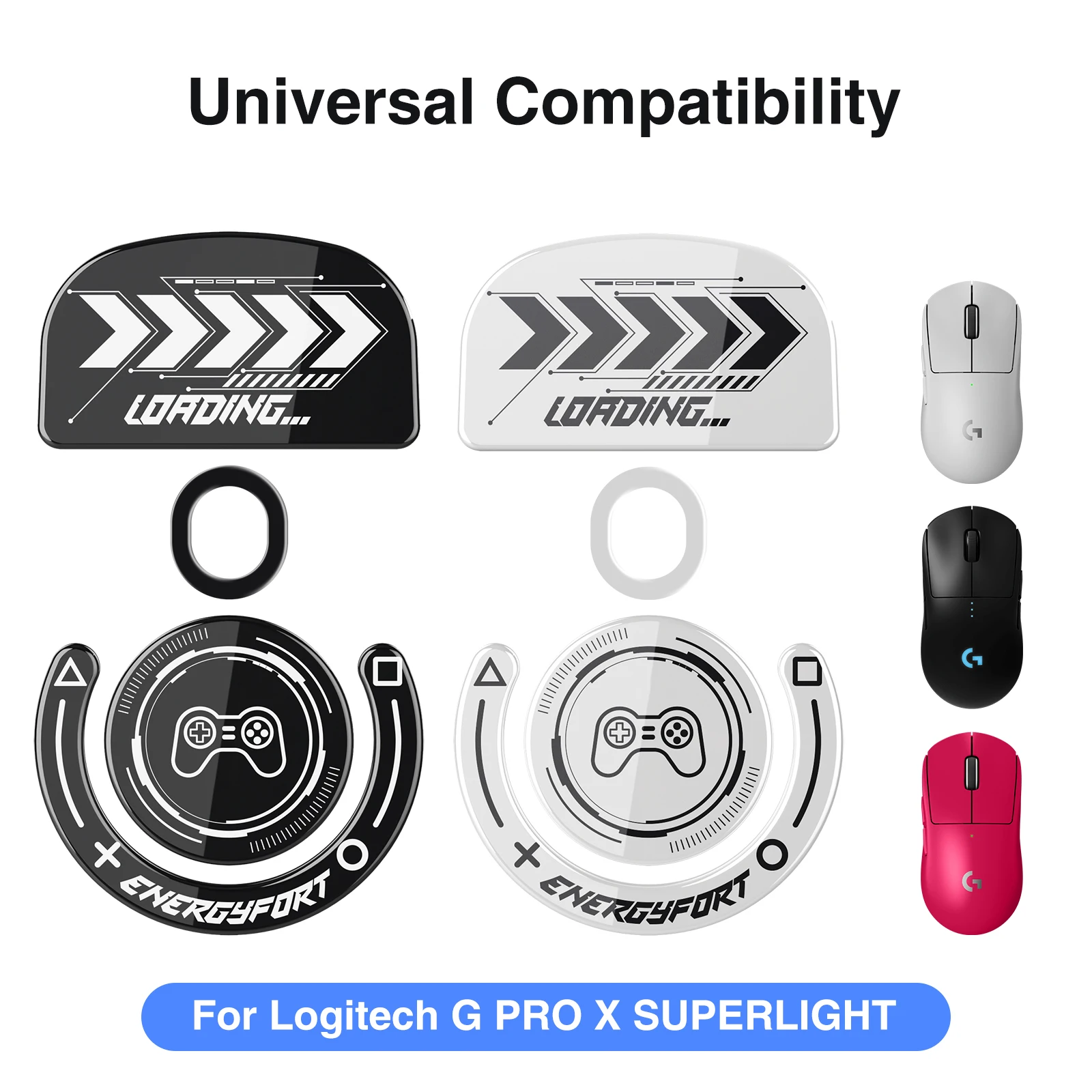 Glass Mouse Skates Mouse Feet for Logitech G Pro X Superlight Wireless Mouse Customized Round Curved Edge for GPro X Mouse