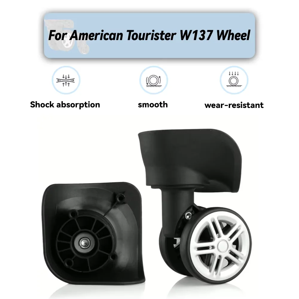 For American Tourister W137 Universal Wheel Replacement Suitcase Rotating Smooth Silent Shock Absorbing Wheel Accessories Wheels