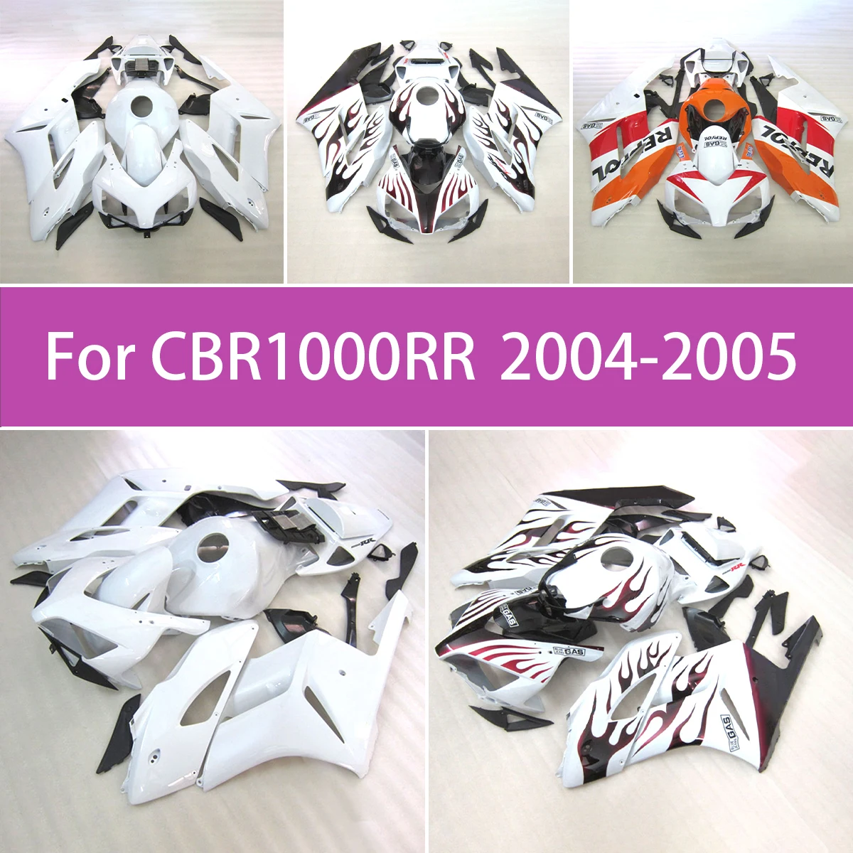 For Honda CBR1000RR CBR 1000RR 2004 2005 04 05 Motorcycle Custom Styling Stickers Parts Fairings Injection Fairing Kit