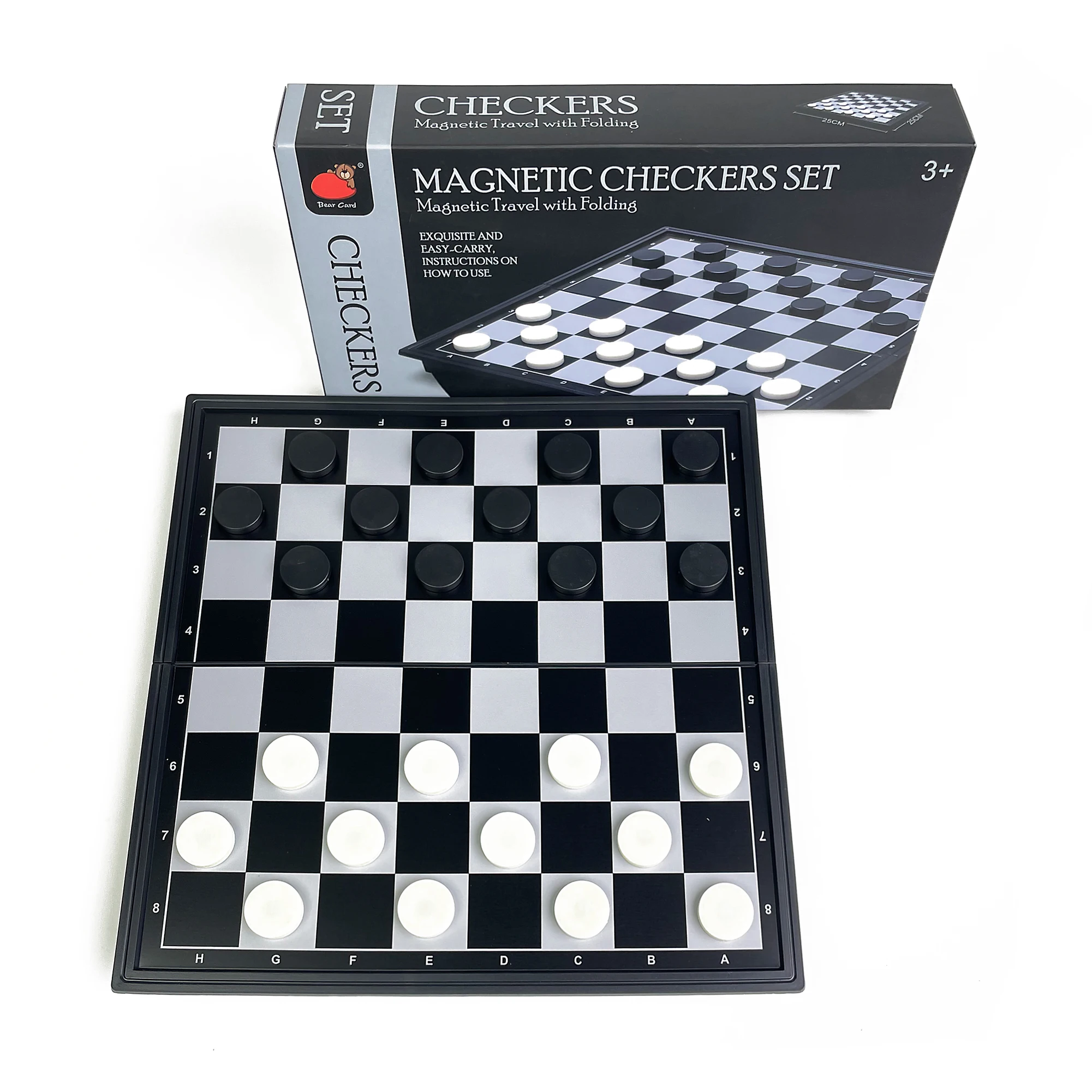 

Складная магнитная доска для игры в шашки на 64 клетки, 25х25 см, портативный пластиковый настольный набор для путешествий и активного отдыха