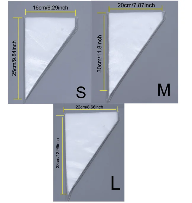 S M L 100-Pack 100 قطعة كيس المعجنات 10 بوصة المتاح الجليد تزيين أكياس الخبز كعكة لوازم المعجنات أدوات المطبخ u
