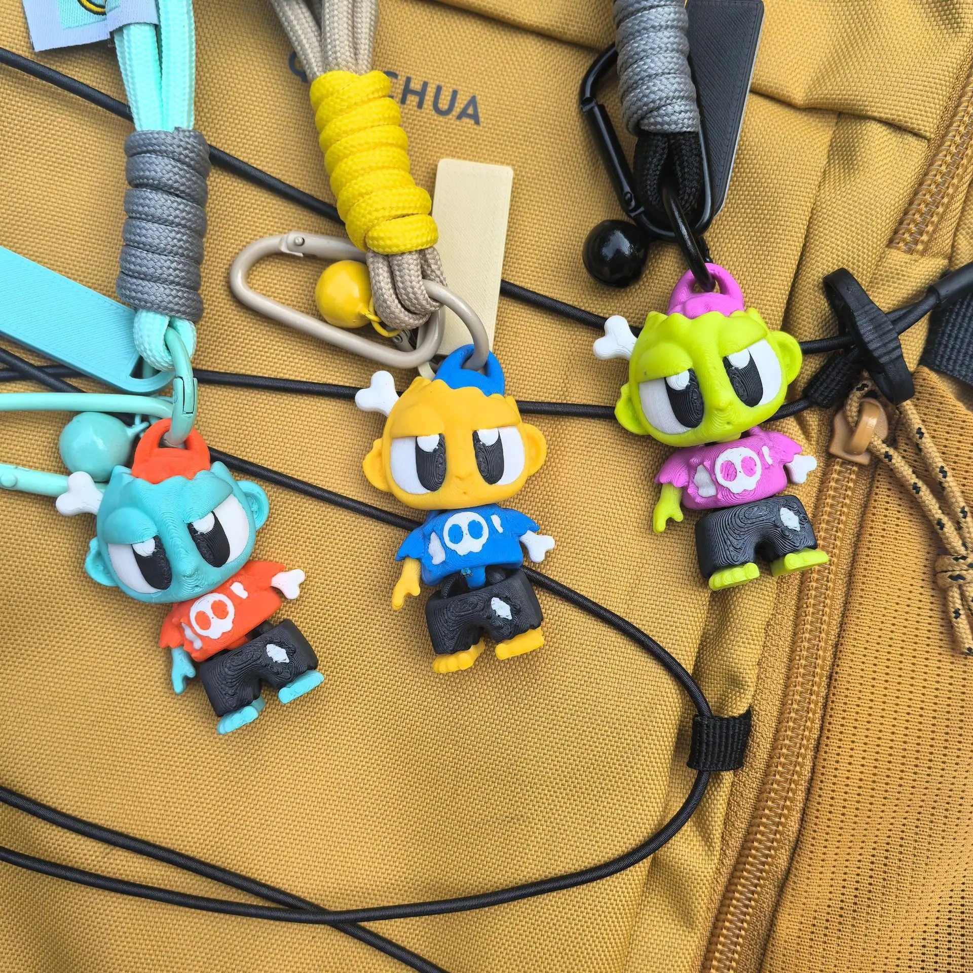 3D Printing Keychain - 3D Printed Cartoon Zombie Figure Keychain