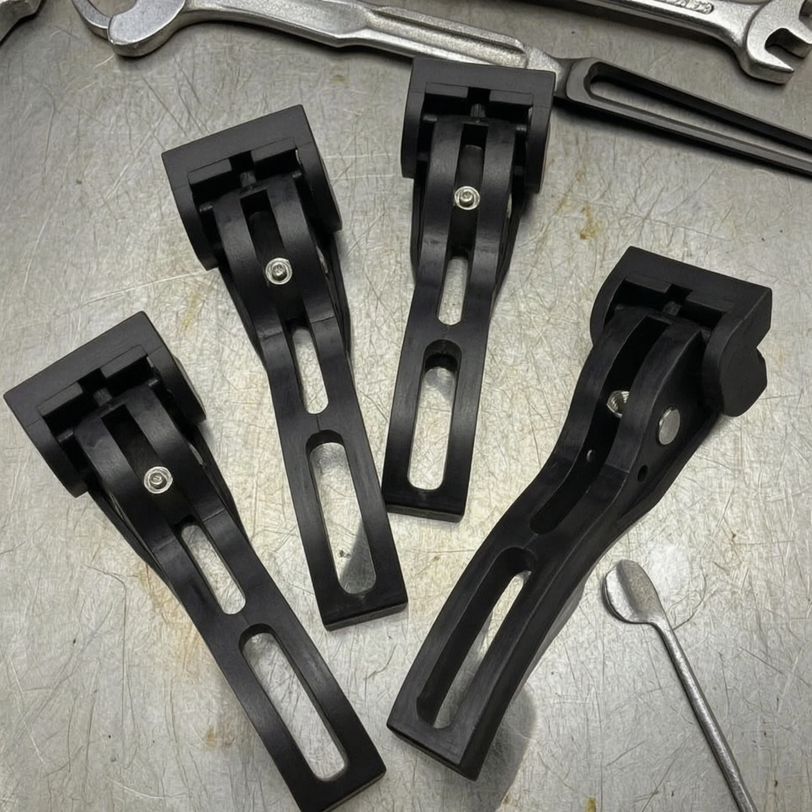 4 Pieces Truck Bed Cover Clamp Folding Truck Bed Cover Hardware Kit with Rear Clamps Rear Clamp with Metal Fastener Hard