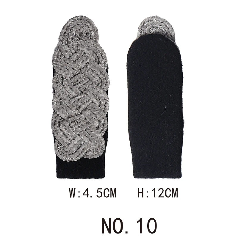 WWII  Germany hand embroidery shoulder Military Uniform epaulette for uniform military costume suit epaulets shoulder