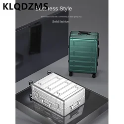 KLQDZMS Suitcase with Wheels 20 Inches All Aluminum Magnesium Alloy Boarding Box 24 