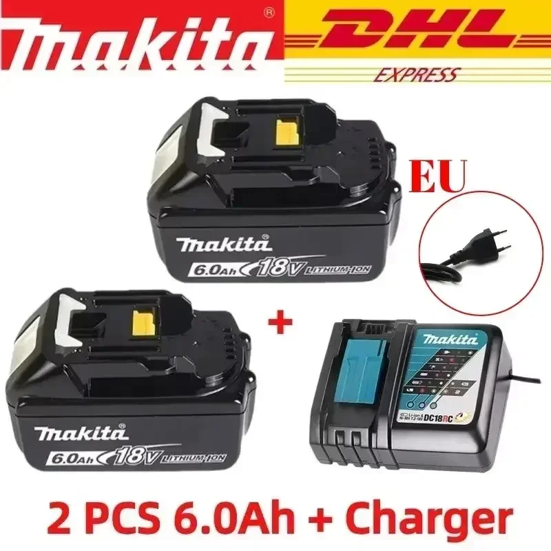 

100% original Makita battery, 6.0Ah rechargeable battery, replacing Makita 18V BL1830BL1840BL1850BL1860B, power tool battery