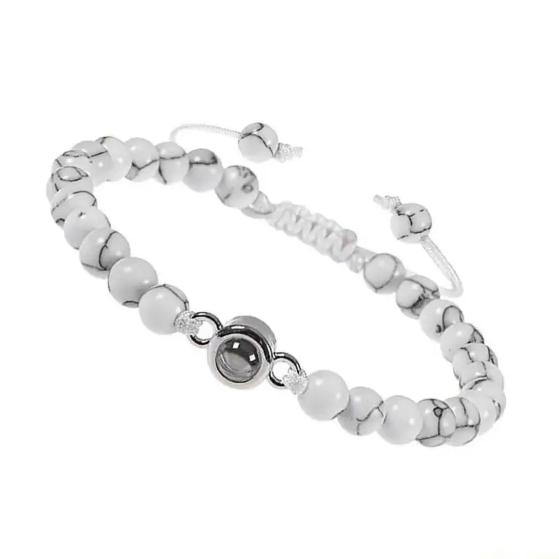 31BF Couples Bracelet with 100 Language I Loves You Projection for Casual Wear