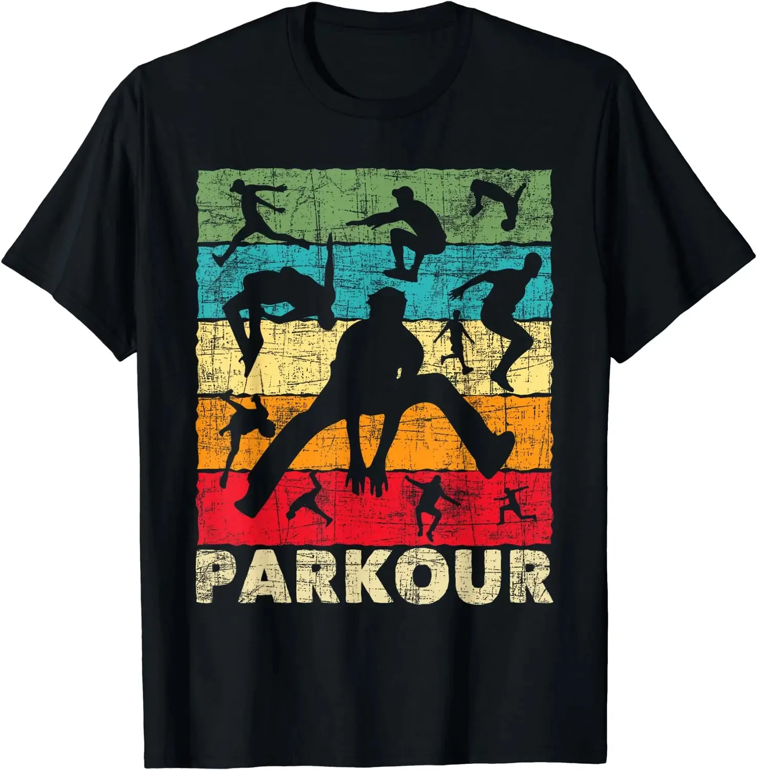 Parkour Lover - Freerunner Freerunning Backflip Jumping T-Shirt Comic Punk Tops Hombre Summer T-shirt Hipster Roupas Masculinas