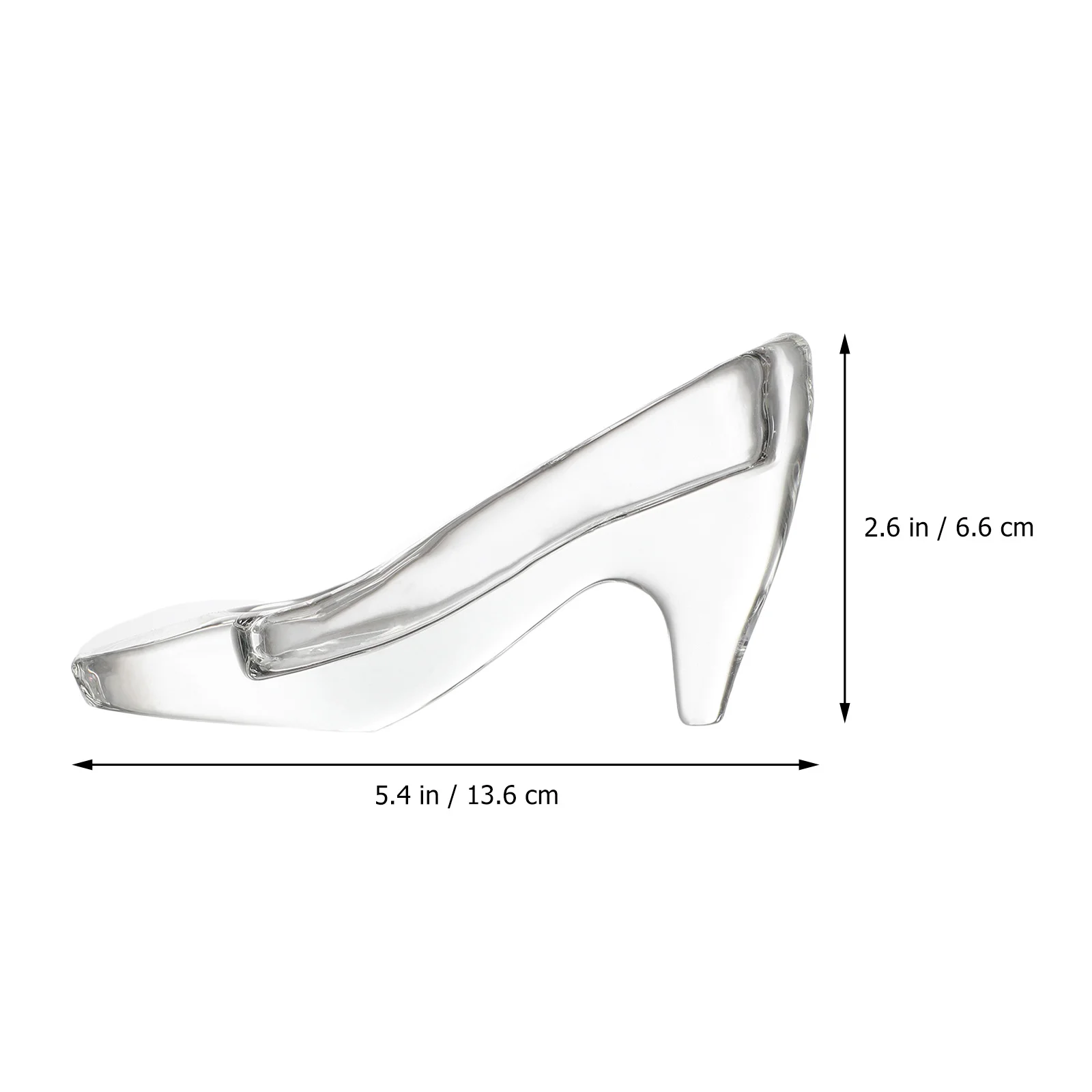 

1Pcs Crystal Shoe Ornament Transparent Mini Decorative High Heel for Desktop Home Office Wedding Party Gift Household Furnishing