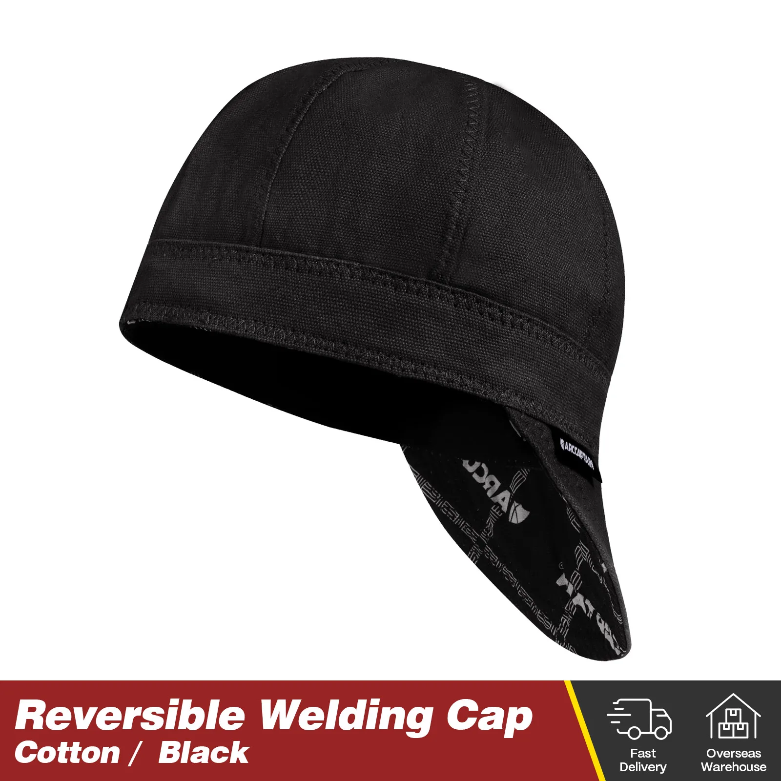 ARCCAPTAIN قبعة لحام عكسها لحام قبعة 8 لوحة واقية 10 أوقية لهب مقاومة القطن لحام القبعات للرجال والنساء