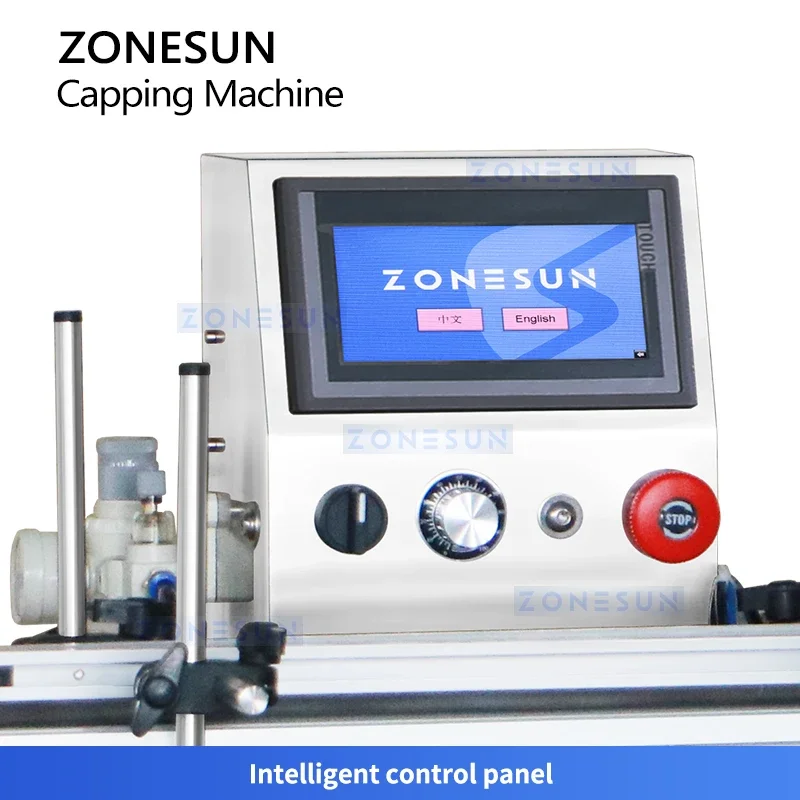 Zonesun Automatic 4-wheel Bottle Capping Machine Tabletop Bottle Capper Screw Capping Equipment ZS-XG1870M