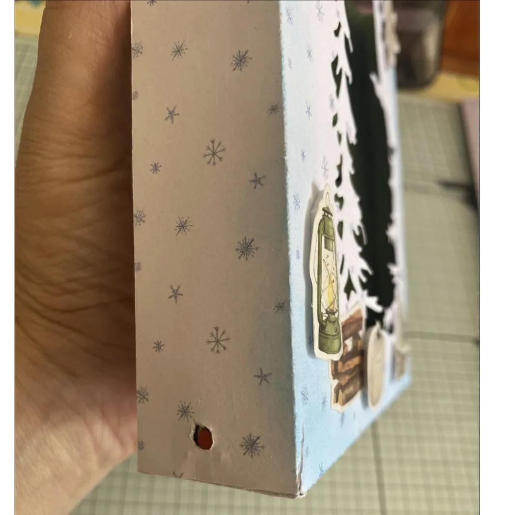 EZ lekkie, jasne z 3 światłami, aby zapalić urodziny świętuj kartę wykonaną przez metalowy wykrawacze do scrapbookingu dec