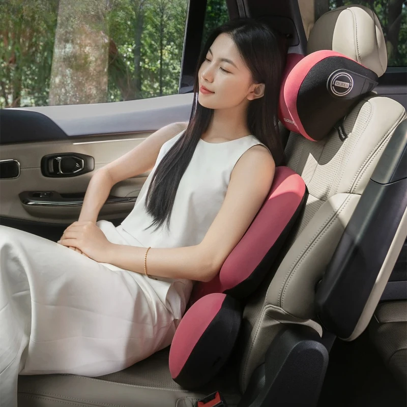 Car Headrest & Lumbar Support Cushion, Comfortable Ergonomic Car Seat Back Pillow, Breathable Skin-Friendly Removable Washable