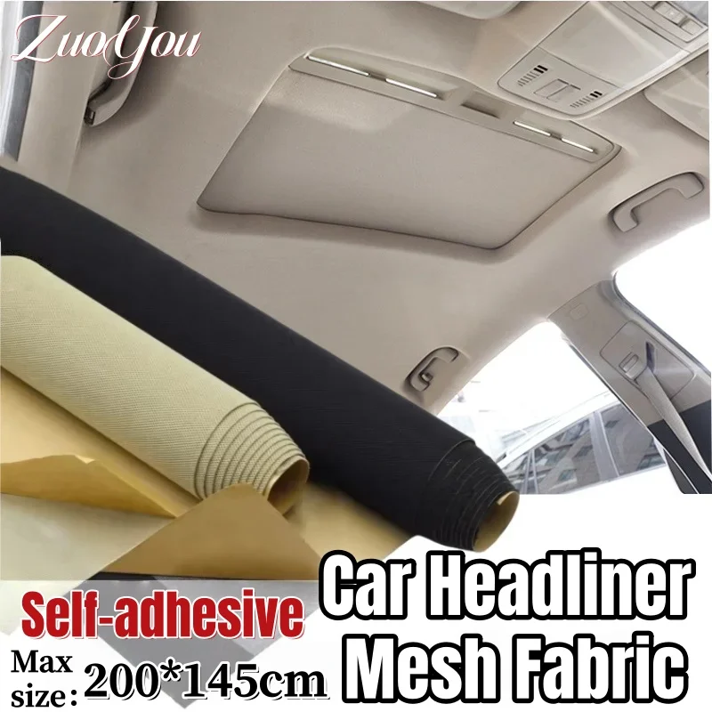 

Self Adhesive Car Roof Mesh Cloth for Auto Ceiling Repair Upholstery DIY Material Headliner Renovate Car Interior Sticker Crafts