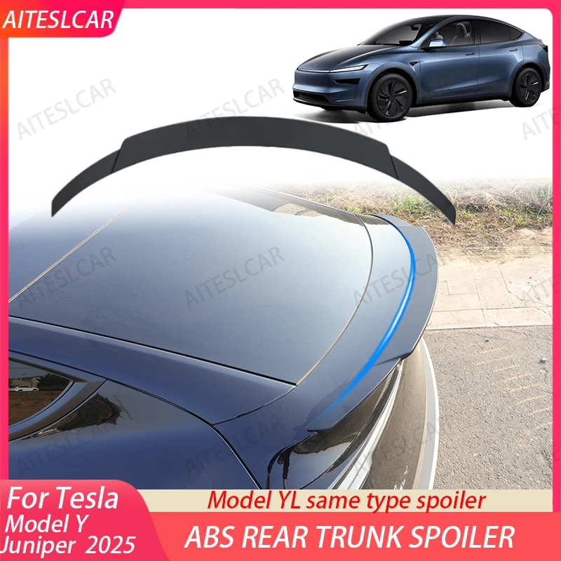 

Спойлер из углеродного волокна ABS для Tesla Model Y Juniper 2025, задний спойлер на крышку багажника, оригинальные модифицированные внешние аксессуары для автомобиля