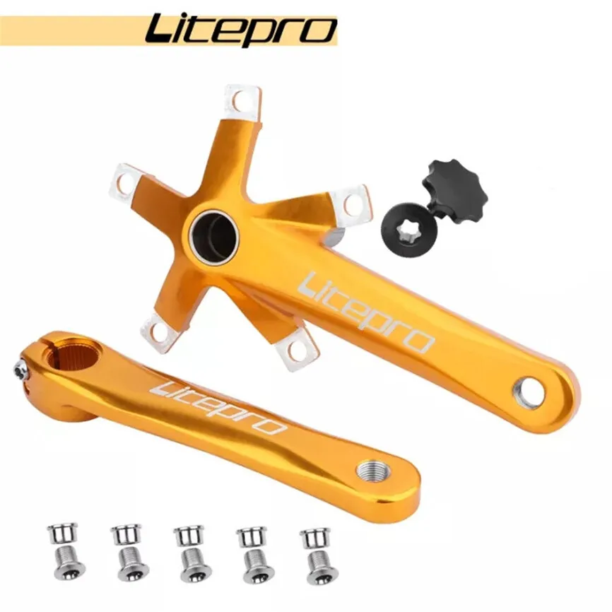 Liteproelite MTB Mountain Bike Hollow Tech Crankset Aluminum Alloy 130bcd Sprocket Crankset Without Bottom Bracket