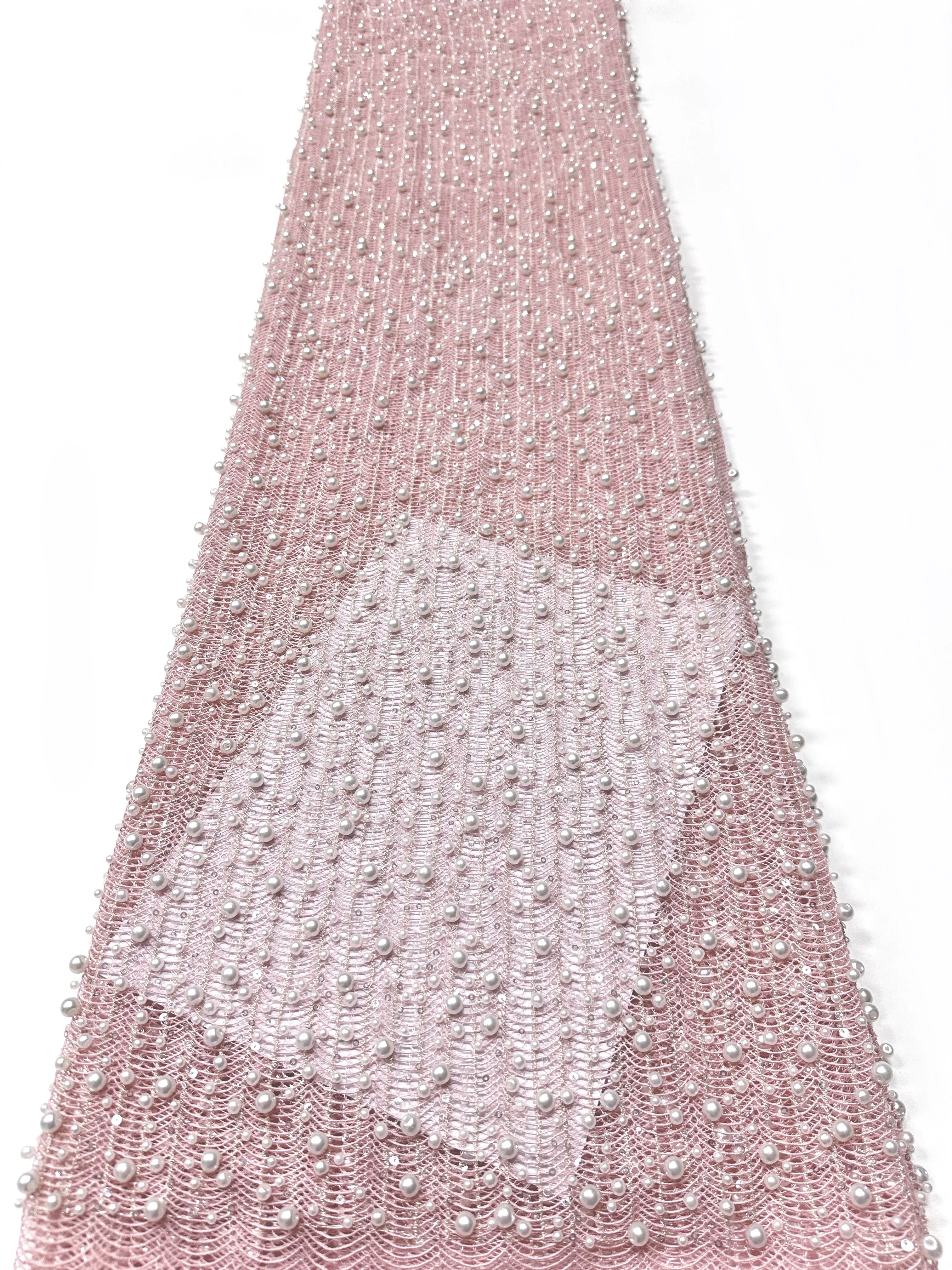 

Роскошная нигерийская африканская ткань с бисером и кружевом, высококачественная вышивка пайетками, французское африканское кружево для пошива платьев, 2026 год