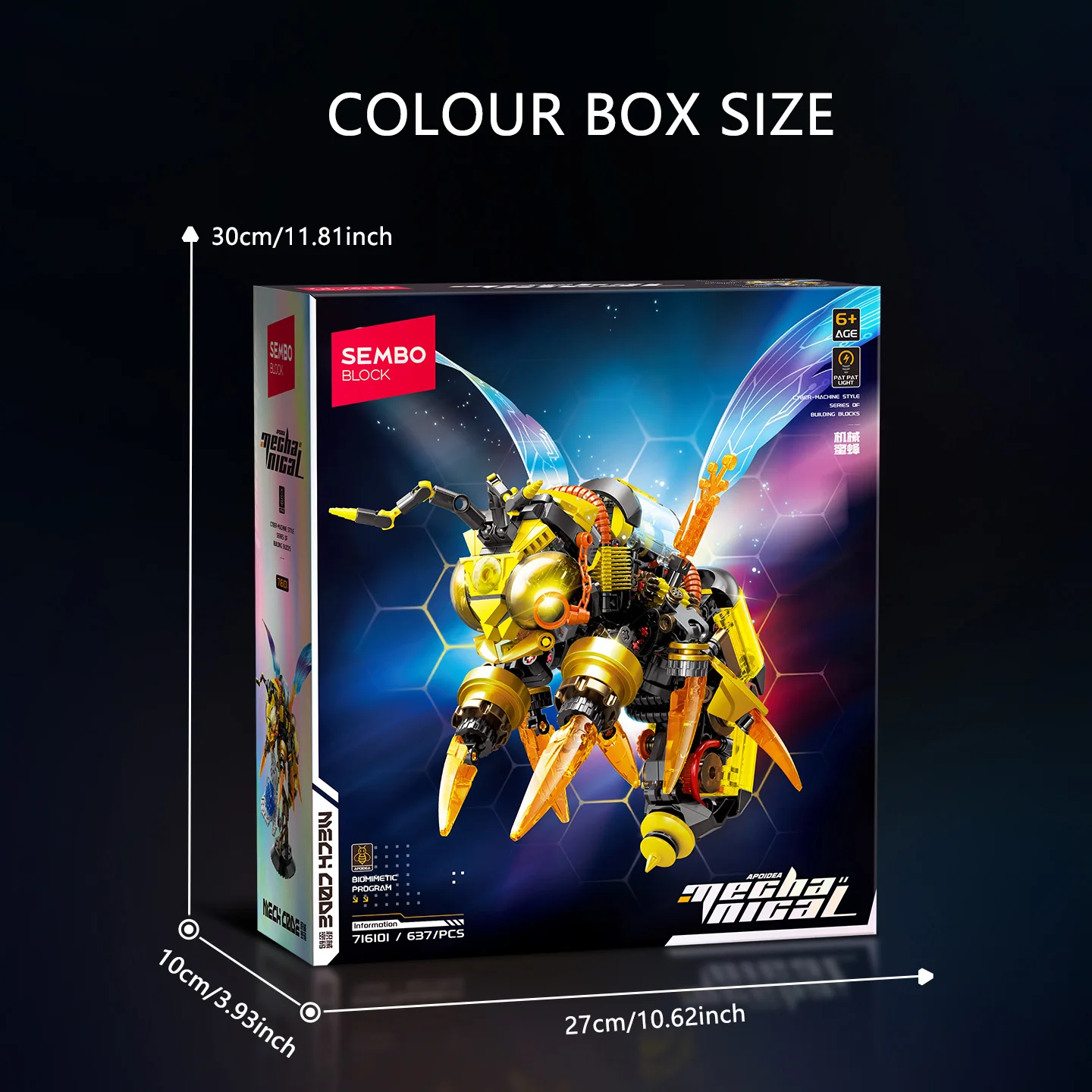 SEMBO BLOCK 637pcs MOC Animal Series Robot Building Blocks Bee Model Mecha Building Bricks Ornament Boys Toy Kids Halloween Gift