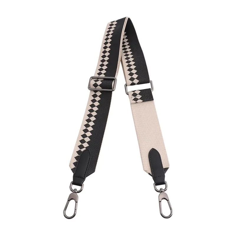 Alça de ombro de lona para Longchamp, substituição sem casa, preto, cinza, alça crossbody larga para mulheres, acessório de bolsa removível